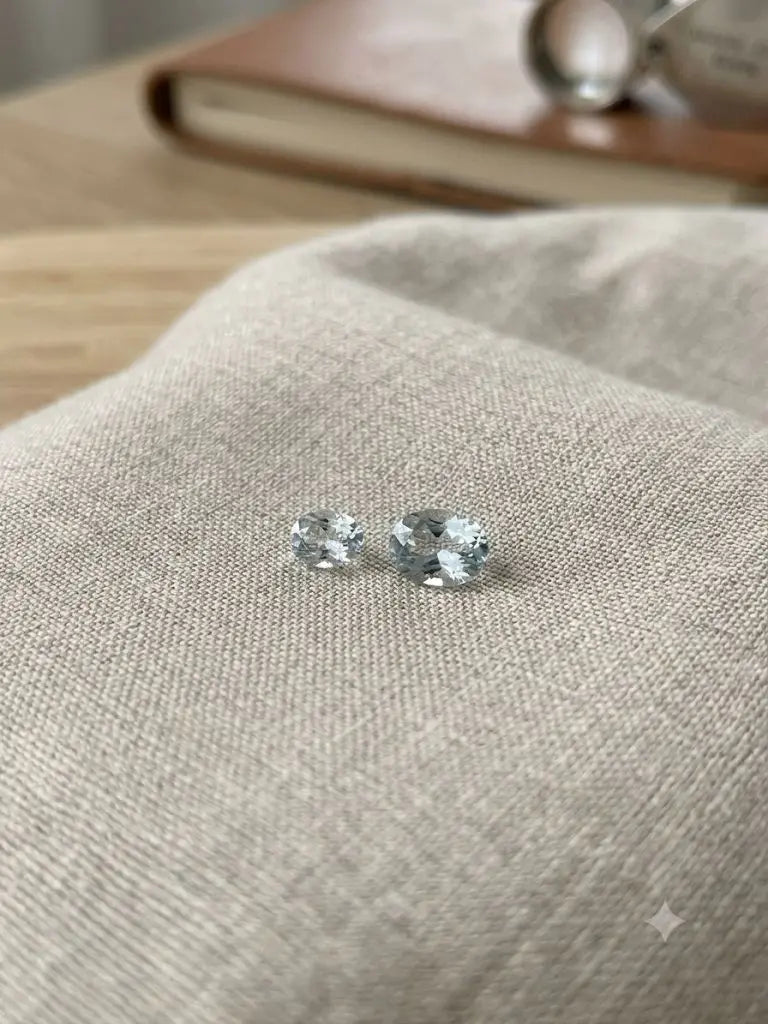 AAA+ Certified Quality Natural Aquamarine, Oval Shaped, lite Blue Colored, Weight 0.28Ct.,Dimensions 5x3mm. Refractive Index, Gem250
